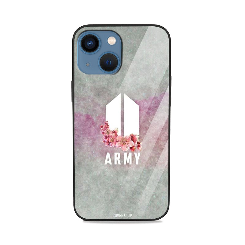 Blooming BTS Army Logo Glass Case