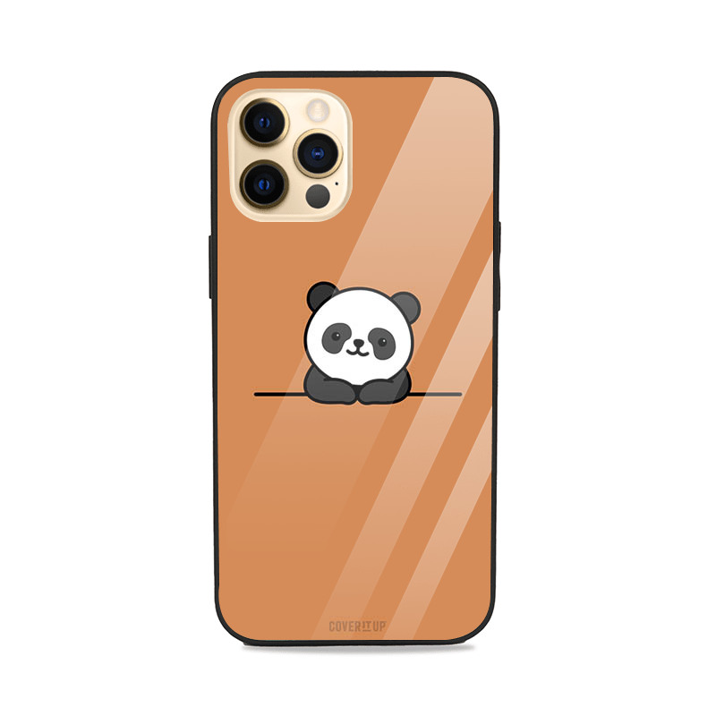 Panda Brown Glass Case
