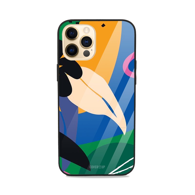 Tropical Abstract Glass Case