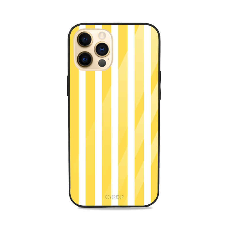 Yellow Summer Stripes Glass Case